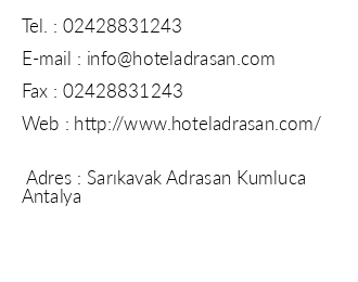 Arikanda Hotel iletiim bilgileri